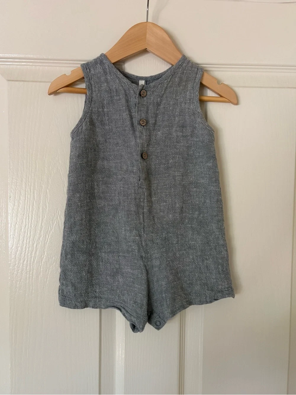 Rylee + Cru Maverick Linen-Blend Romper - Size 12-18 months